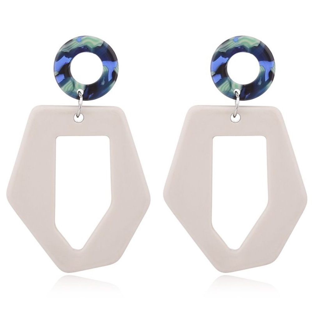 *ALBERTINA* White Irregular Fashion Earrings